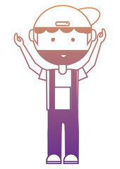 cartoon mechanic man icon