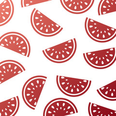 seamless pattern watermelon fruit fresh food vector illustration
