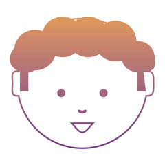 cartoon man face icon