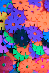 colorful plastic toys background