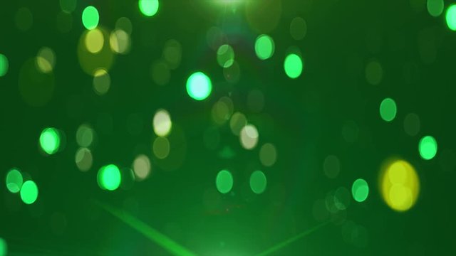 Colorful green loop animated background Bokeh