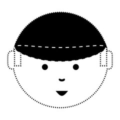 cartoon man face icon