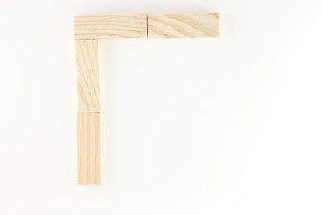 Set of wooden blocks design as frame