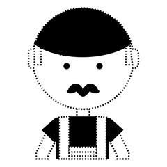cartoon mechanic man icon