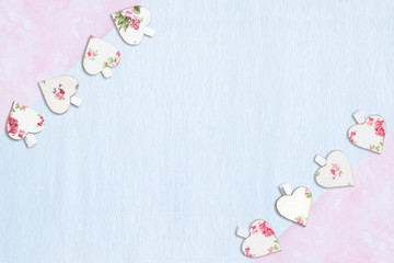 Delicate background with hearts for Valentine's Day