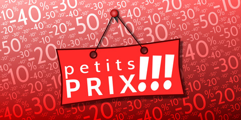 Fond de % Pancarte Petits Prix !!! -10% à -50%