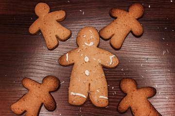 A cookie boy, a delicious decoration for the holidays.
