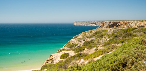 Fototapeta premium The coast of the Portuguese Algarve in summer