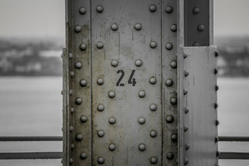 The old Little Belt bridge in Denmark