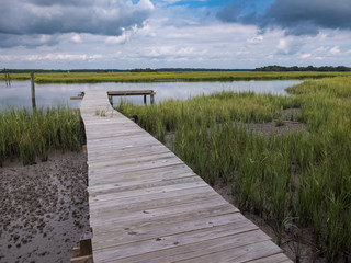 dock and marsh