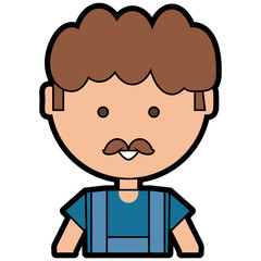 cartoon mechanic man icon