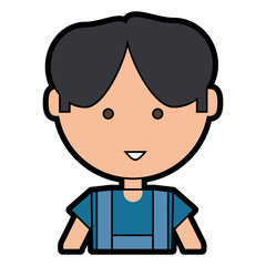 cartoon mechanic man icon