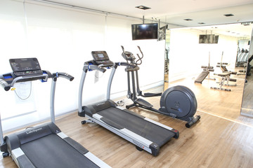Fototapeta premium Equipment and Machines at Fitness Center