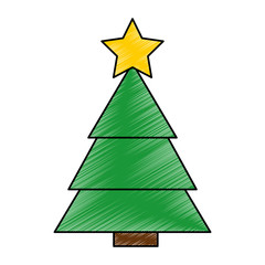 christmas tree isolated icon