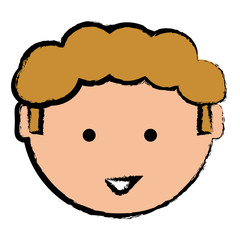 cartoon man face icon