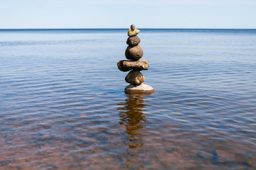 Rock scuplpture in Baltic sea
