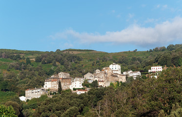 Fototapeta na wymiar Lucciana village de haute Corse