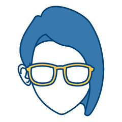Obraz na płótnie Canvas Woman face with sunglasses icon vector illustrationgraphic design