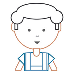 cartoon mechanic man icon