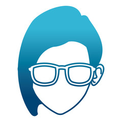 Woman face with sunglasses icon vector illustration graphic design