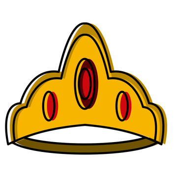 Luxury crown with diamonds icon vector illustration graphic design