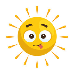 summer sun crazy kawaii character