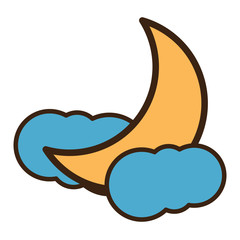 moon and clouds icon