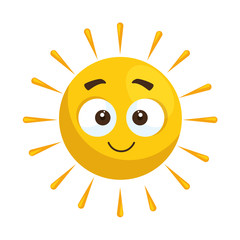 summer sun happy kawaii character