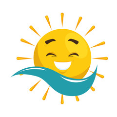 summer sun happy kawaii character