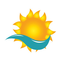 summer sun with wind