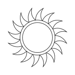 summer sun isolated icon