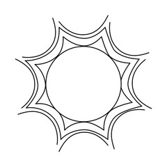 summer sun isolated icon