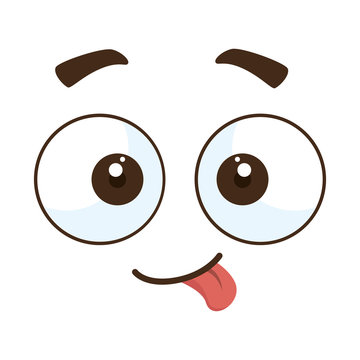 face crazy emoji kawaii character