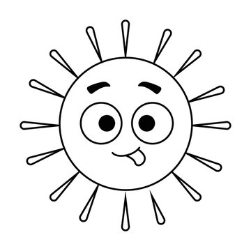 summer sun crazy kawaii character