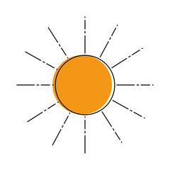 summer sun isolated icon