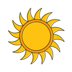 summer sun isolated icon