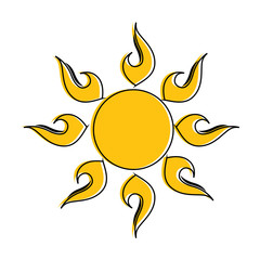 summer sun isolated icon
