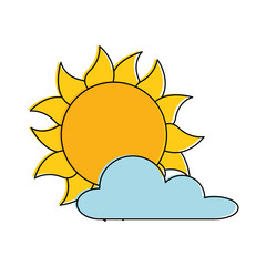 summer sun with clouds