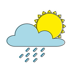weather cloud rainy with sun