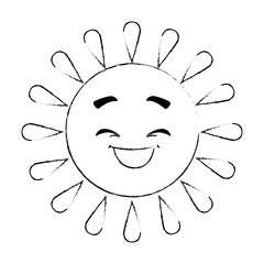summer sun happy kawaii character