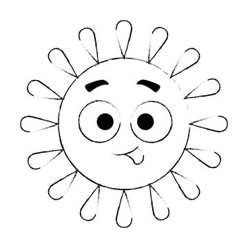 summer sun crazy kawaii character