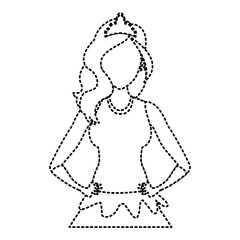 Beautiful princess cartoon icon vector illustration graphic design