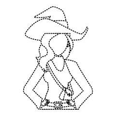 Beautiful woman with witch costume cartoon icon vector illustration graphic design