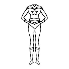 Superhero women costume icon vector illustration graphic design