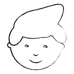cartoon man face icon