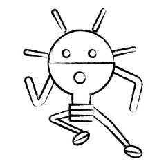 kawaii light bulb icon