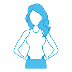 Beautiful woman cartoon icon vector illustration graphic design