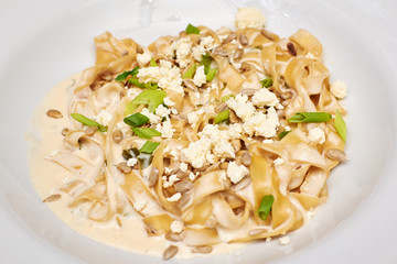 pasta with homemade cheese