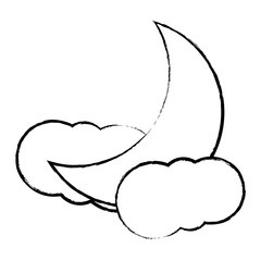 moon and clouds icon