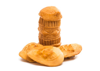 Polish smoked cheese isolated